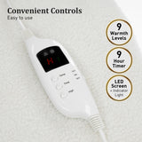 NNEDPE Heated Electric Blanket Fitted Fleece Underlay Throw Single