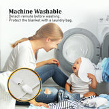NNEDPE Heated Electric Blanket Fitted Fleece Underlay Throw Single