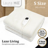NNEDPE Heated Electric Blanket Fitted Fleece Underlay Throw Single