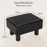 NNECW PU Leather Footrest with Storage for Living Room Bedroom