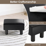 NNECW PU Leather Footrest with Storage for Living Room Bedroom