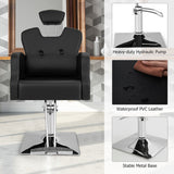 NNECW Heavy Duty Hydraulic Barber Chair with Adjustable Height & 150 KG Capacity