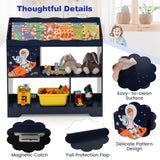 NNECW Toy Storage Organizer Display Stand for Playroom-Blue