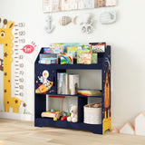 NNECW Toy Storage Organizer Display Stand for Playroom-Blue