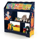 NNECW Toy Storage Organizer Display Stand for Playroom-Blue