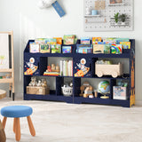 NNECW Toy Storage Organizer Display Stand for Playroom-Blue