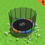 NNEDPE Blizzard 8ft Trampoline Rainbow