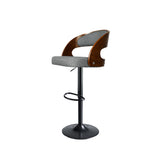 Levede 1x Kitchen Bar Stools Gas Lift Grey-1910113240738828288