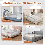 NNECW Toddler Bed Rail Guard with Adjustable Safety Strap for Baby