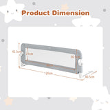 NNECW Toddler Bed Rail Guard with Adjustable Safety Strap for Baby