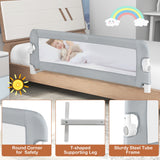 NNECW Toddler Bed Rail Guard with Adjustable Safety Strap for Baby