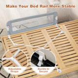 NNECW Toddler Bed Rail Guard with Adjustable Safety Strap for Baby