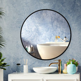 Wall Mirror Round Shaped Bathroom Makeup Large-1910113246170451974