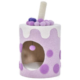 NNECW Bubble Tea Cat Tree Tower Cat Condo Furniture with Scratching Post-Purple