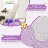 NNECW Bubble Tea Cat Tree Tower Cat Condo Furniture with Scratching Post-Purple