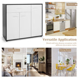 NNECW Modern Buffet Sideboard Table with Adjustable Shelf for Dining Room, Living Room and Entryway