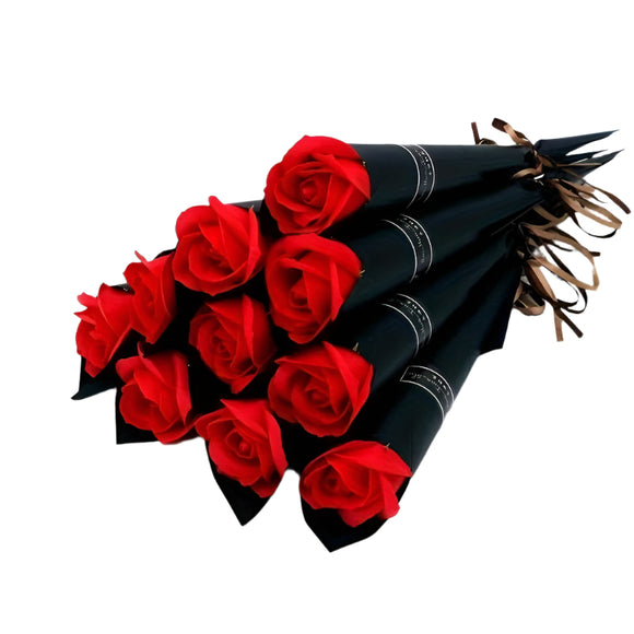 NNETM 10pcs Artificial Rose Bouquet for Valentine's Day
