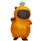 NNETM Orange Bear Costume with Green Hat