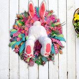 NNETM Classic Easter Bunny Wreath Door Decor
