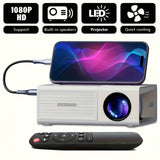 NNETM Mini Portable Projector Full HD 1080P – Smart Home Theater with Built-in Speaker