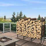NNETM Heavy-Duty Firewood Rack for Indoor Outdoor