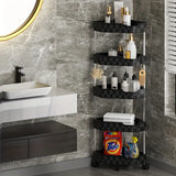 NNETM Organize your essentials neatly on this stylish bathroom floor storage rack