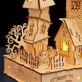 NNETM 3D Wooden Halloween House Puzzle