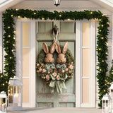 NNETM Indoor Decoration Festive Easter Bunny Wreath