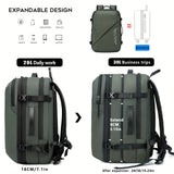 NNETM Large Anti-Theft Expandable Men’s Laptop Backpack