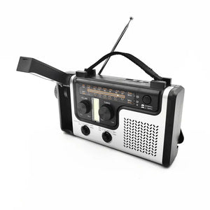 NNETM Solar Hand Crank Power Emergency Radio with Multi-Band Functionality
