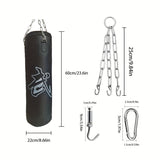 NNETM 1 Set 60CM Heavy-Duty Hanging Boxing Sandbag(Black)