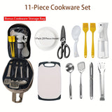 NNETM Camping Cookware Kit with Storage Bag (11pcs)