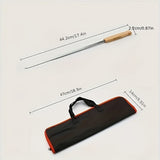 NNETM 8-Pack Stainless Steel BBQ Skewers with Wooden Handles