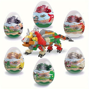 NNETM Dinosaur Egg Building Blocks for Kids (6pcs)