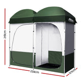 NNETM Double Camping Shower Tent – Portable Privacy Toilet & Changing Room