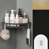 NNETM 2pcs No-Drill Adhesive Corner Shower Caddy