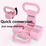 Multifunctional Dumbbells 2in 1 Home Dumbbell Kettlebells Adjustable Weight Training Kettlebells Adjustable Dumbbell & Kettlebell 0-5kg Instant Mode Switching No Battery Needed Compact Home Gym for Light Strength & Rehab