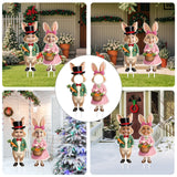 NNETM 2pcs Large Easter Yard Rabbit Lawn Signs
