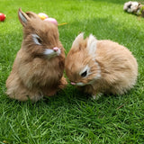 NNETM 2pcs Easter Bunny Figurines for Holiday Decorations