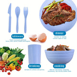 NNETM Colorful Plastic Camping Cutlery Set (24pcs)