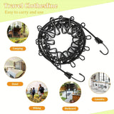 NNETM Camping Clothes Drying Rope with 12 Clips