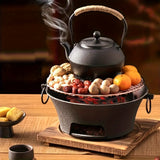 NNETM Cast Iron Charcoal Stove Rack for Outdoor Use