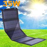 NNETM Portable Solar Foldable Charging Pack 35W USB 5V Output - Black