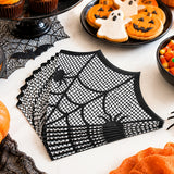 20pcs, Napkins, Spider Web Paper Napkins, Spider Web Shaped Irregular Paper Napkins, Halloween Party Decorations for Home, Spooky Halloween Table Decor, Halloween Party Supplies, Happy Halloween Gifts, Event Party Napkins