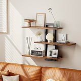 NNETM 3-Tier Wall Shelves with Foldable Brackets