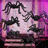 NNETM Giant Spider Halloween Decoration Set (6pcs)