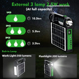 NNETM 6000mAh Portable Solar Generator Kit with LED Lights