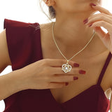 1 Carat Moissanite Heart Necklace – 925 Sterling Silver Celtic Knot Pendant