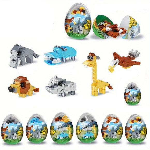NNETM Easter Forest Animal Egg Building Blocks Set (6pcs)