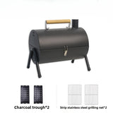 NNETM Portable Double-Sided Charcoal BBQ Grill with Foldable Design